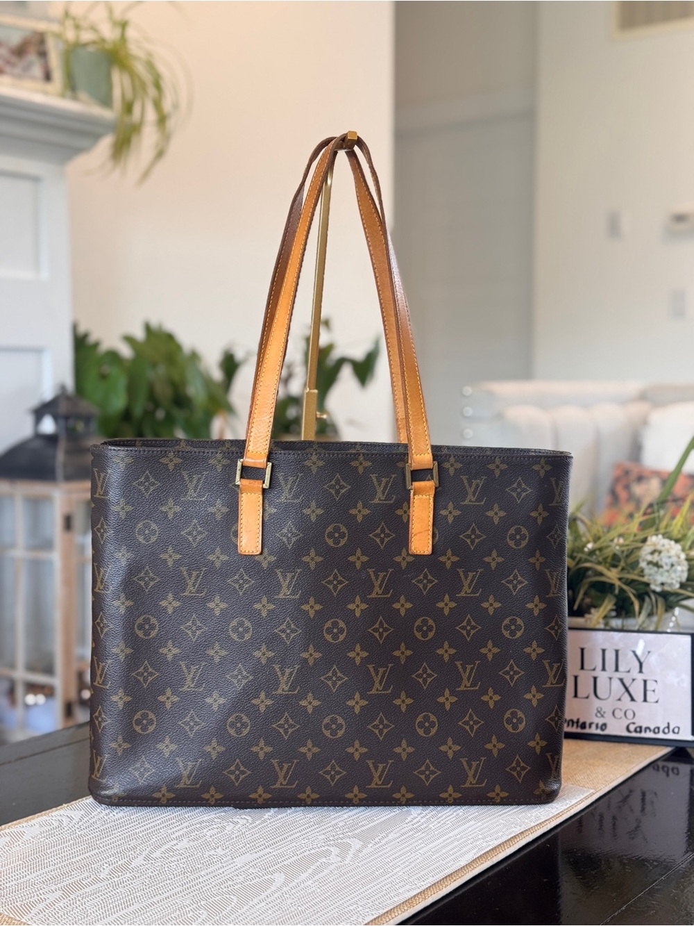 Louis Vuitton Monogram Luco Tote fit 15” laptop